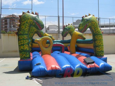 Castillo hinchable dinosaurio
